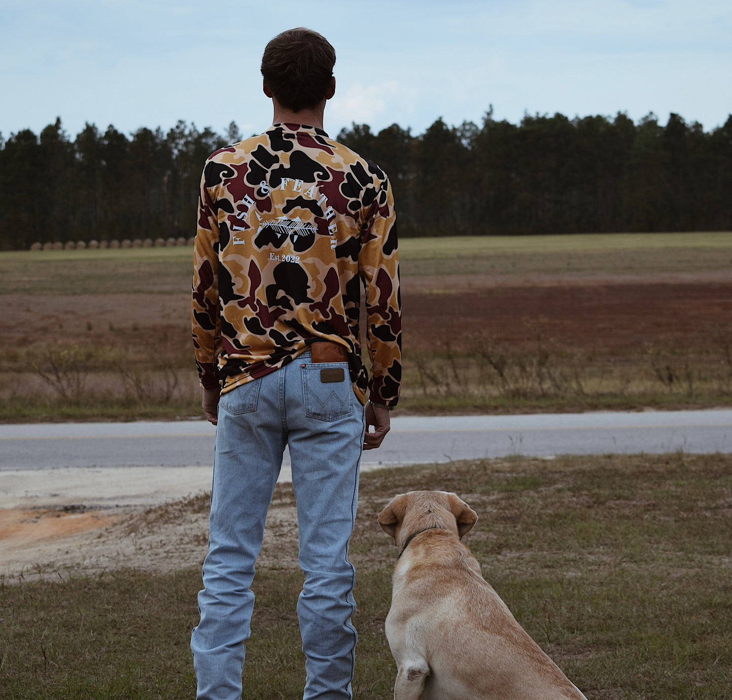 Gold Vintage Camo Long Sleeve Shirt