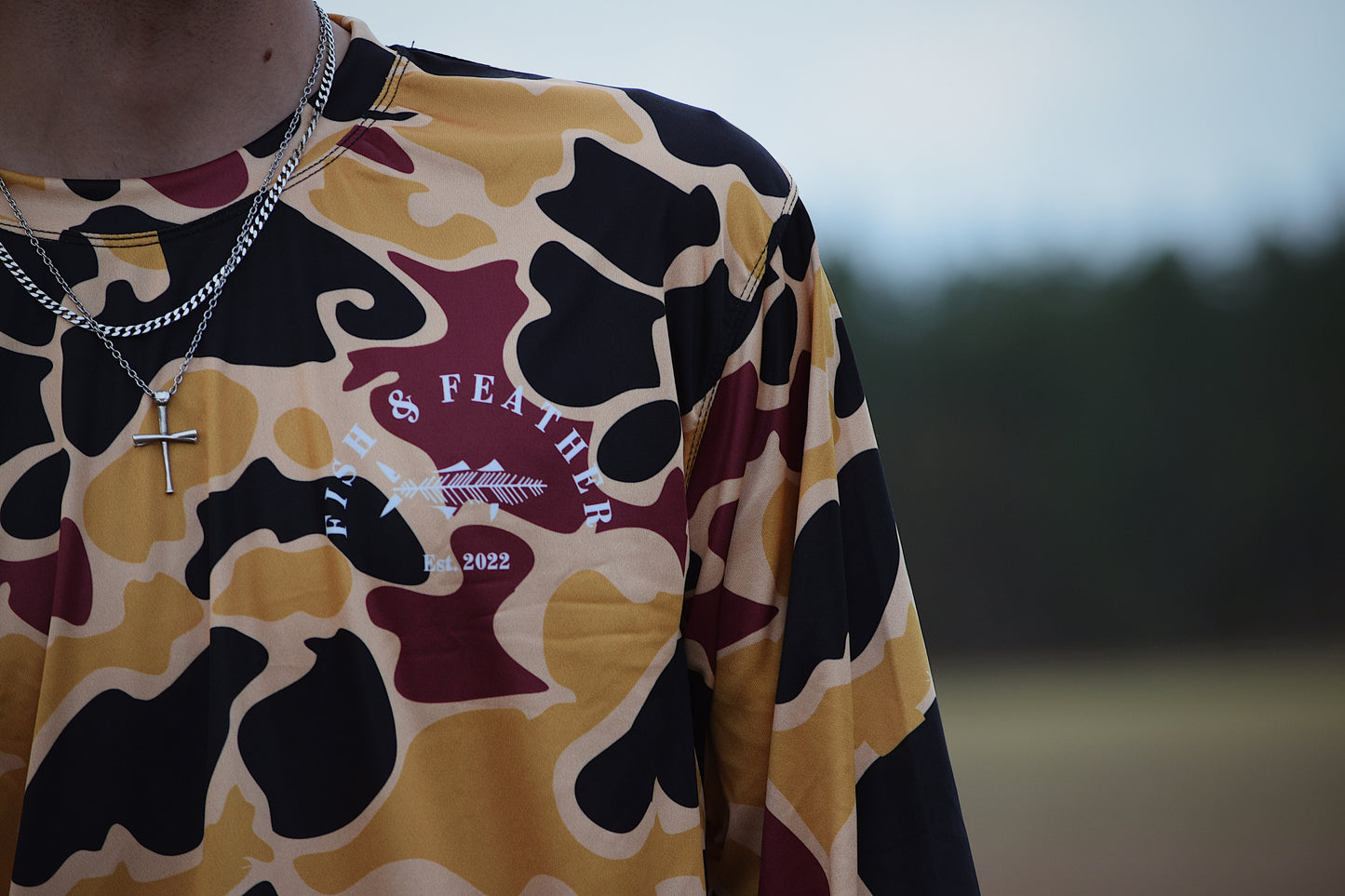 Gold Vintage Camo Long Sleeve Shirt