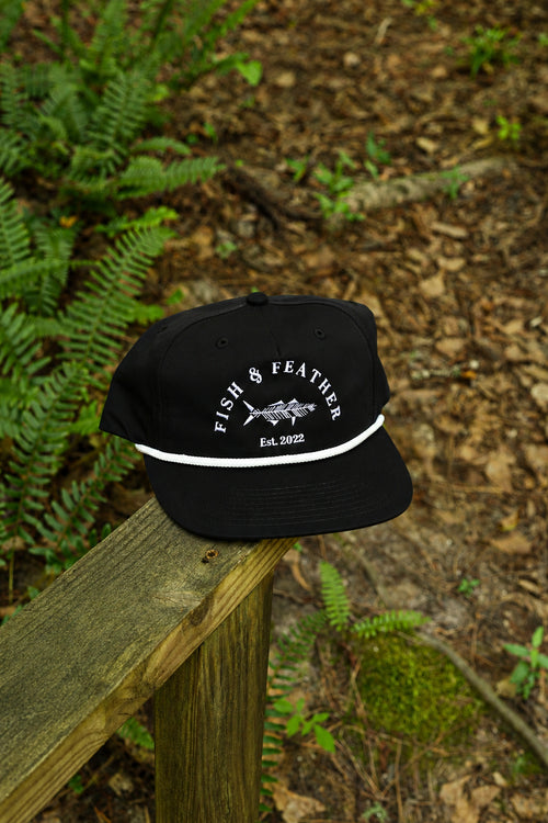 Black/White F&F Rope Hat