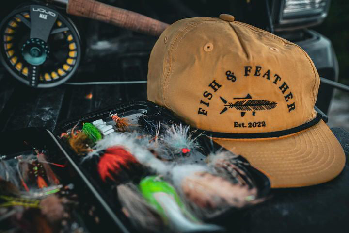 Gold/Black F&F Logo Rope Hat – Fish & Feather